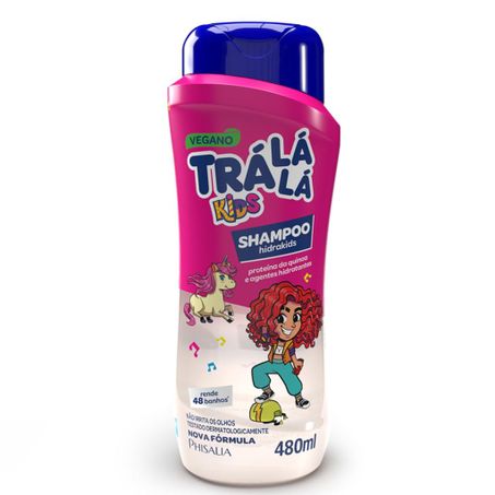 Shampoo infantil tra la la 480ml kids rosa