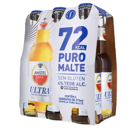 Cerveja amstel puro malte ln pack 6 275m 360-21