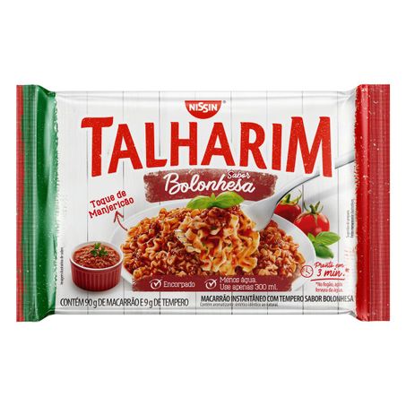 MACARRÃO INSTANTÂNEO TALHARIM BOLONHESA NISSIN