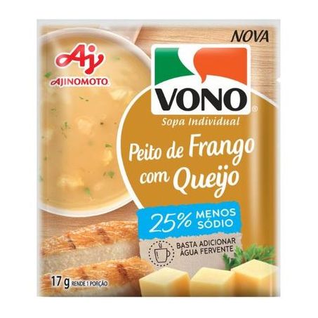 Sopa frango/queijo menos sódio vono 17g