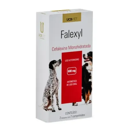 Falexyl Antibiótico para Doenças de Pele 600mg 7 comprimidos