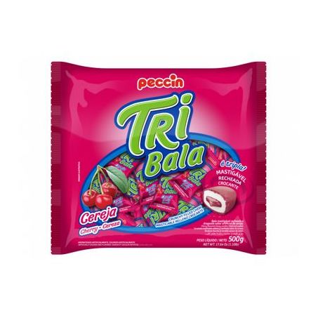 Bala Peccin tribala cereja 500g