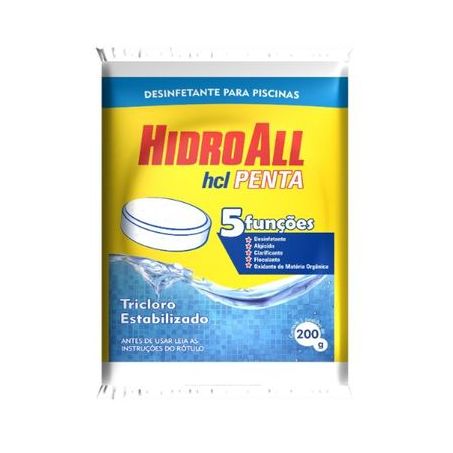 Pastilha piscina hidroall hcl penta 200g