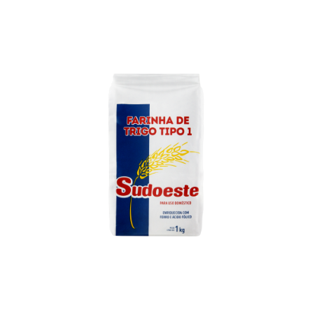 Farinha de trigo tipo 1 sudoeste 1kg