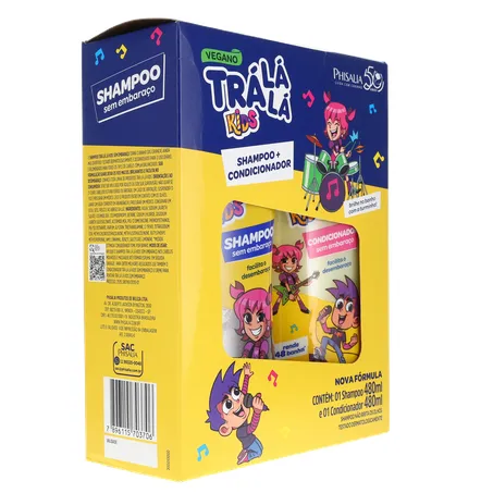Kit Tra La La Kids Shampoo Condicionador Sem Embaraço 1UN 360-31