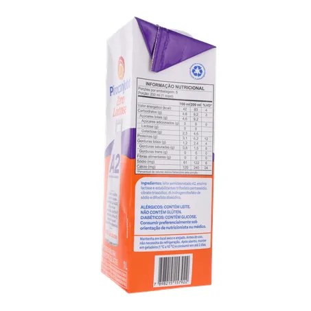 Leite Longa Vida S/Lactose Piracanjuba A2 Semidesnatado 1l 360-25