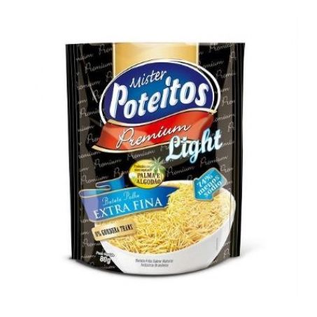 Batata Palha Mister Poteitos Extra Fina Light Embalagem 80G