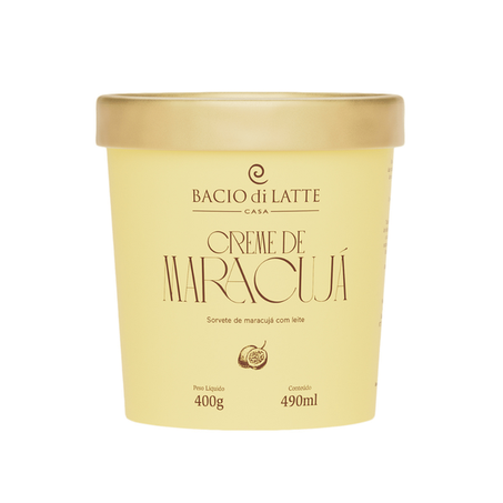 Sorvete Bacio Di Latte 490ml  Gelato Creme Maracuja