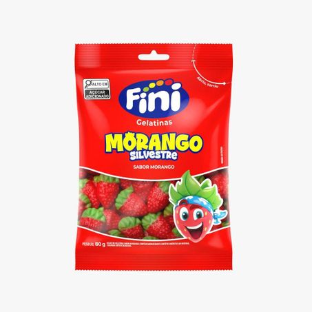 BALA DE GELATINA FINI MORANGO SILVESTRE PACOTE 80G