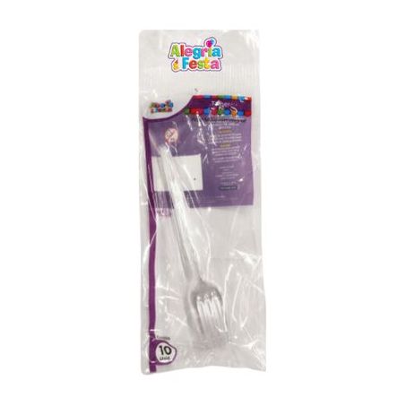 Garfo plast. alegria e festa cristal c10