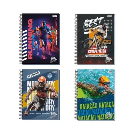 Caderno nova mix feminino cd c/96 folhas