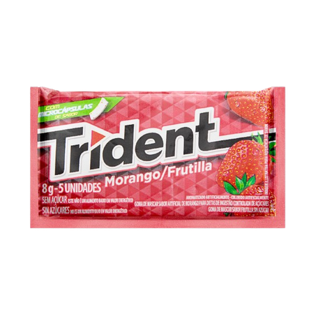 Goma trident morango 8.5g
