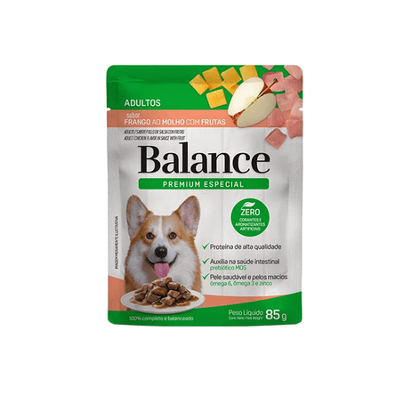Racao balance adult fran/frut 85g