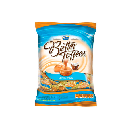 Bala Butter Toffe Leite Pacote 100G