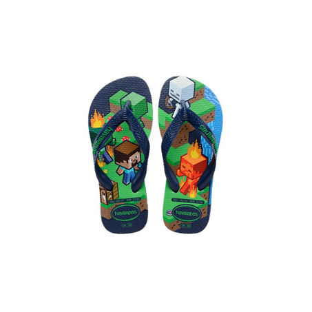 CHINELO HAVAIANAS INFANTIL MINECRAFT MARINHO 39/40