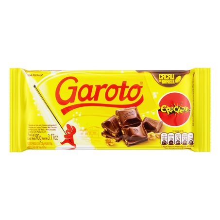 CHOCOLATE AO LEITE GAROTO CROCANTE