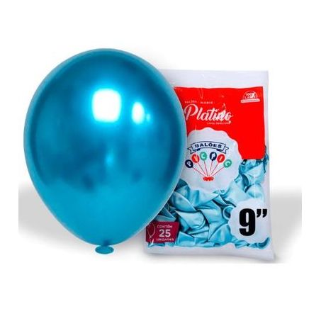 BALÃO PLATINO AZUL GRANFESTA N9