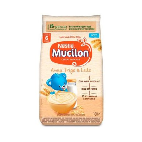 Cereal Matinal Mucilon Aveia, Trigo E Leite 180G