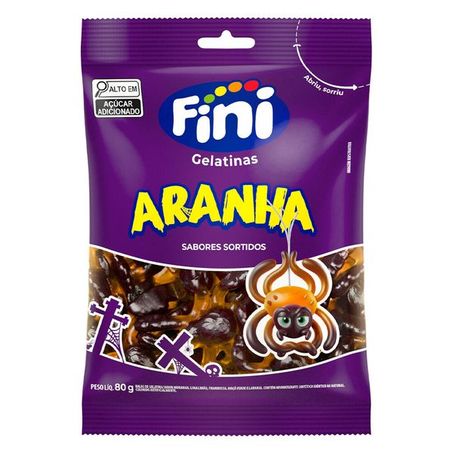 Bala Fini 80g Gelatina Aranha