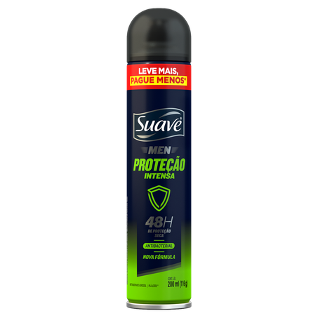 Antitranspirante Aerossol Suave Proteção Intensa Frasco Spray 200ml