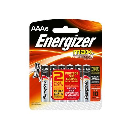 Pilha Energizer Max Pequena Aaa Embalagem 6UN
