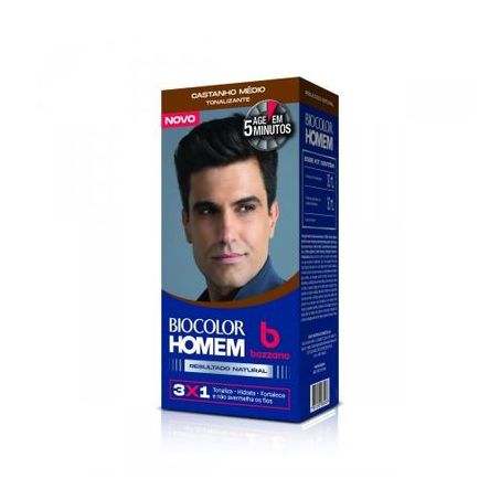 TONALIZANTE BIOCOLOR HOMEN BOZZANO CASTANHO MÉDIO