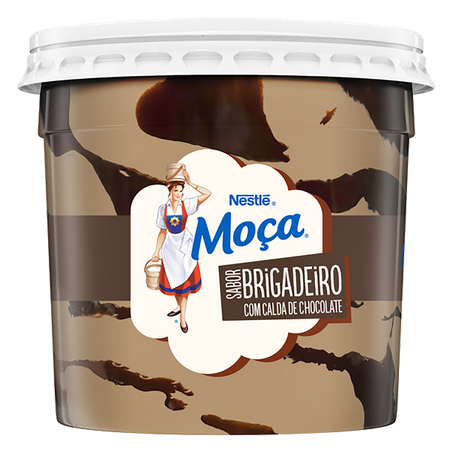 Sorvete Nestlé Moça Brigadeiro Com Calda De Chocolate Pote 1,5l 
 