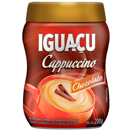 Cafe capuccino iguacu 200g lata chocolate