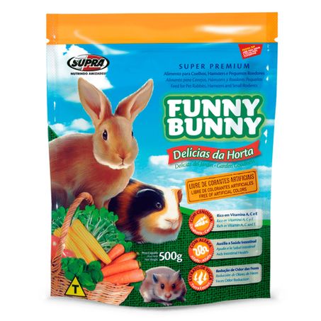 RAÇÃO PARA ROEDORES FUNNY BUNNY 500G