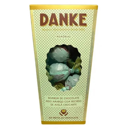 BOMBOM CHOCOLATE MEIO AMARGO/AVELA DANKE 72G