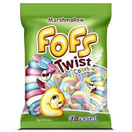 Marshmallow baunilha fofs twist colorido florestal 220g