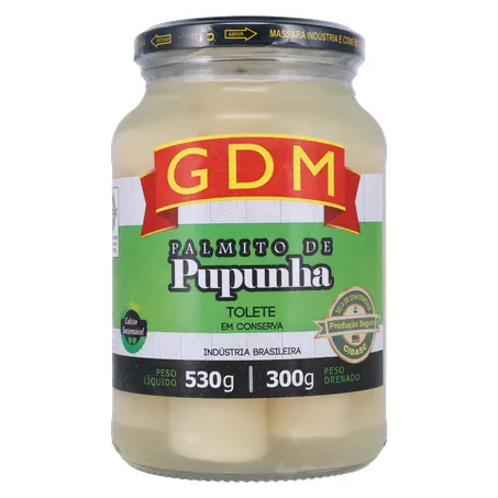 Palmito gdm pupunha tolete 300g