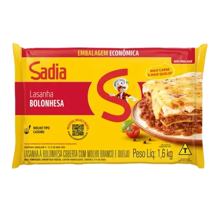 Lasanha sadia bolonhesa familiar 1kg