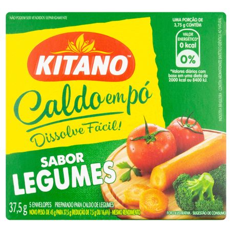 Caldo em pó legumes kitano com 5 unidades