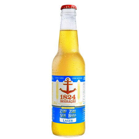CERVEJA IMIGRAÇÃO LAGER ZERO CARBO LONG NECK 355ML
