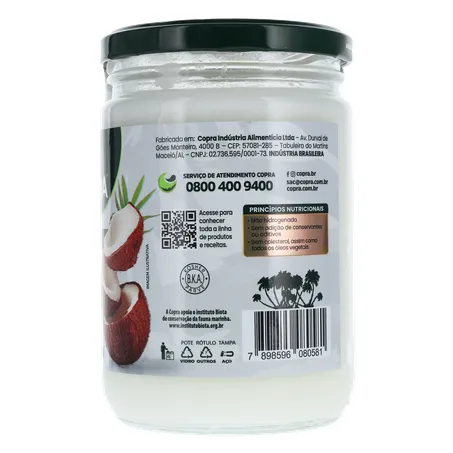Óleo de Coco Sem Sabor Copra 500ML 360-9