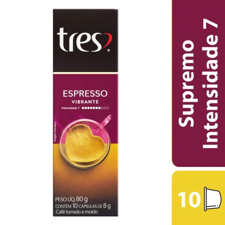 Café em Cápsula Torrado e Moído Espresso Vibrante Tres