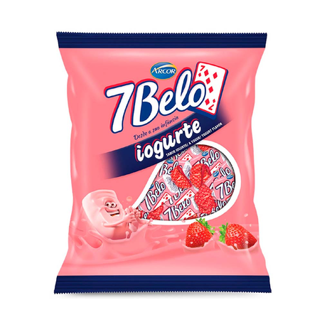 Bala 7Belo Iogurte Arcor Pacote 100G