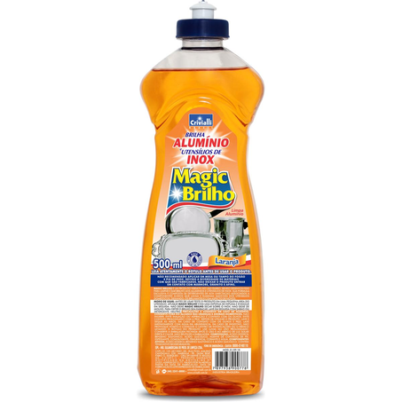 Brilha Alumínio e Inox Magic Brilho 500ml - Laranja