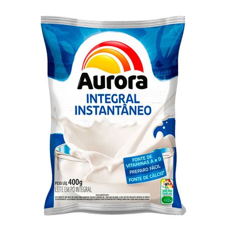 Leite integral 400g aurora