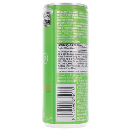 BEBIDA ENERGÉTICA RED BULL MARACUJÁ/MELÃO 250ML 360-12