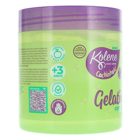 GELATINA CAPILAR INFANTIL KOLENE CACHINHOS COM GLITTER POTE 500G 360-28