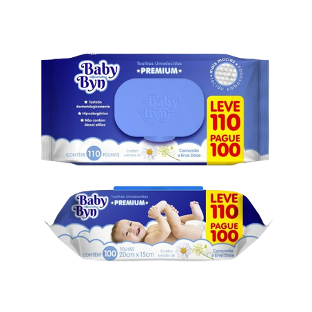 TOALHAS UMEDECIDA BABY BYN AZUL LV110/P100        
