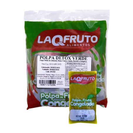 Polpa detox verde laqfruto 400g