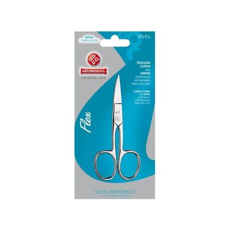 TESOURA UNHA CURVA FLEX MUNDIAL 9CM