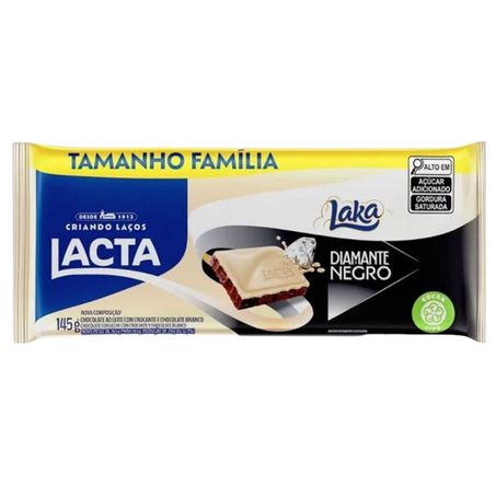 Chocolate lacta 145g laka e diamante negro