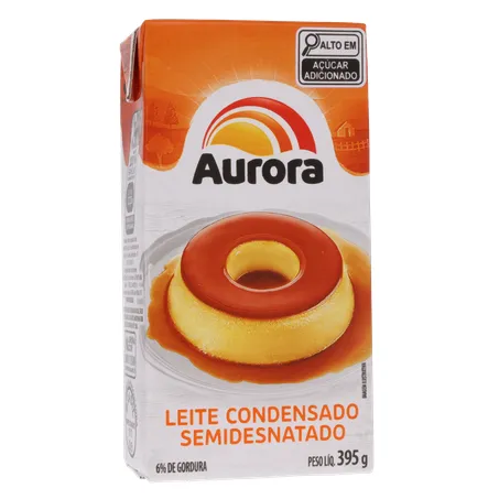 Leite cond aurora semidesn. 395g 360-35