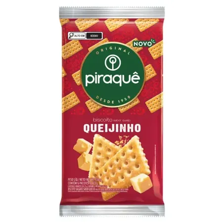 Biscoito piraque queijinho 138g