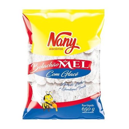 Bolachão de mel nany cobertura de glacê 650g