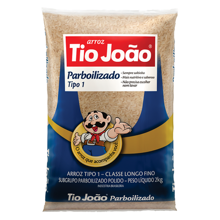 ARROZ TIO JOÃO PARBOIILIZADO TIPO 1 2KG